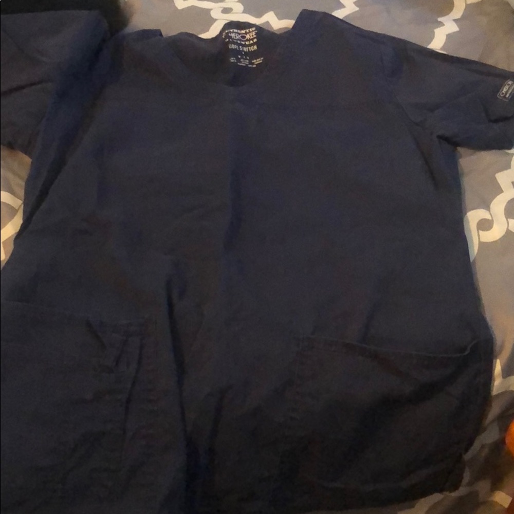 Scrub top. Lightly worn.